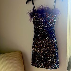 B. Darling purple sequin mini dress jr 1/2